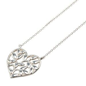 Tiffany Olive Leaf Heart Motif Necklace Silver Co